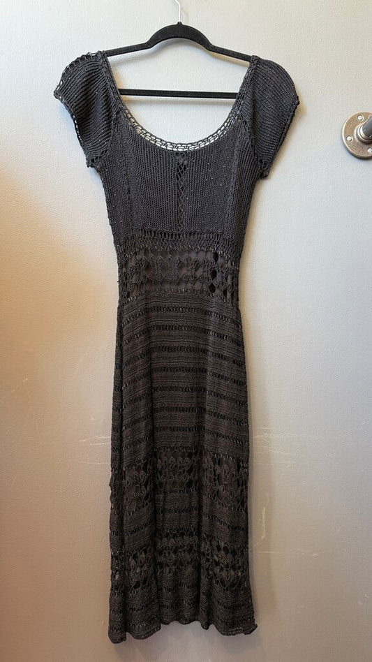Vintage Crochet Shimmer Dress