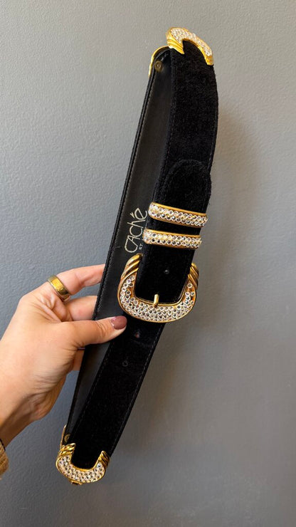 Vintage Rhinestone Waist Belt