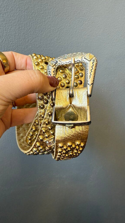 Vintage Leather Studded Belt