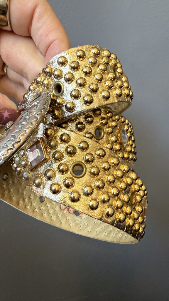 Vintage Leather Studded Belt