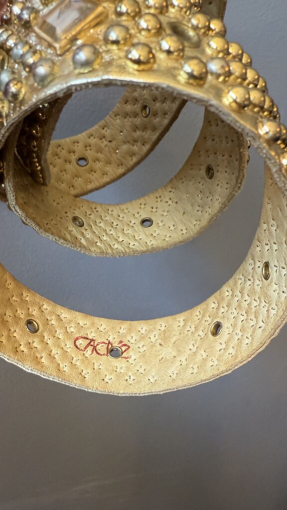 Vintage Leather Studded Belt