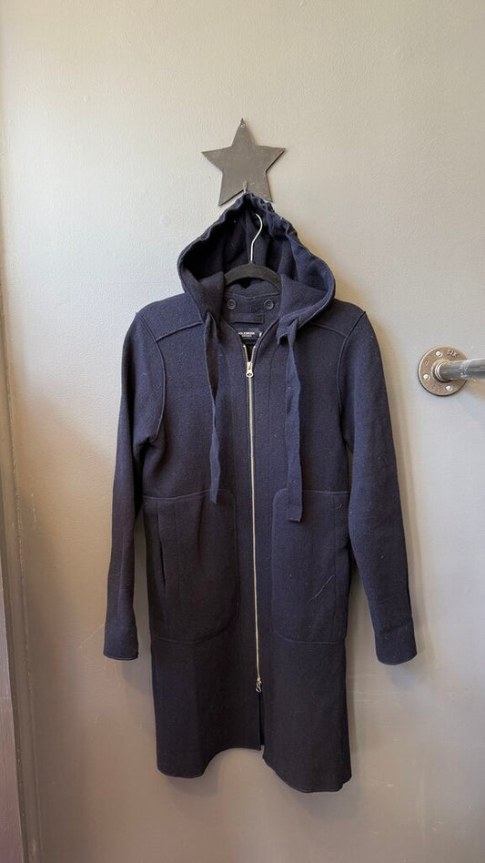 Longline Wool Sweater Jacket