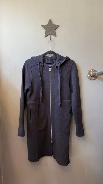 Longline Wool Sweater Jacket