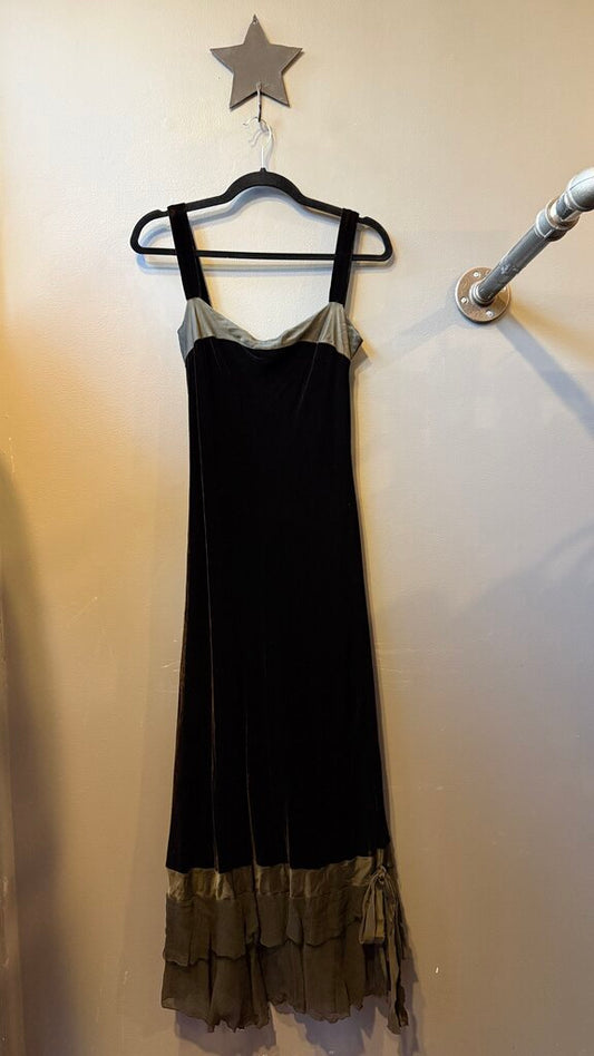 Velvet Silk Midi Dress