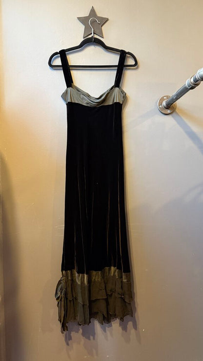 Velvet Silk Midi Dress