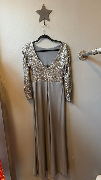 Petite Sequin Jersey Maxi Gown Dress