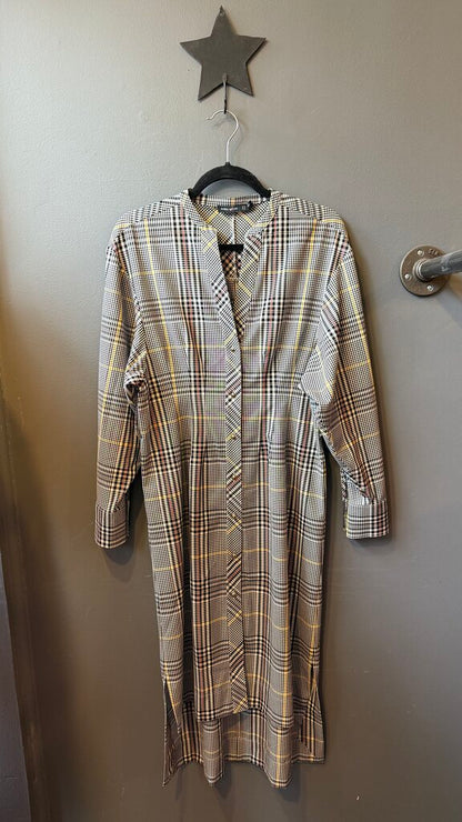 Plaid Midi Shirtdress