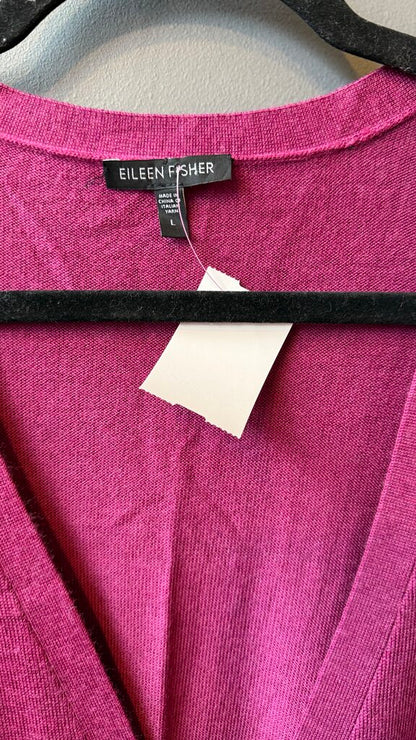 Merino Long Vneck Cardigan Sweater