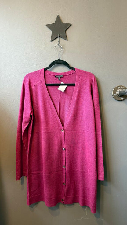 Merino Long Vneck Cardigan Sweater