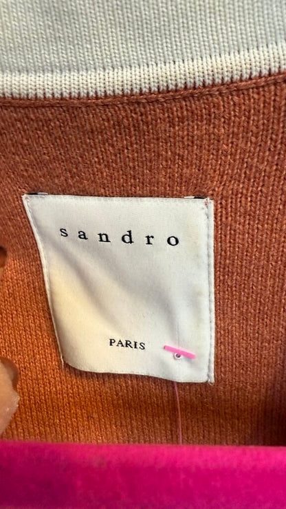 Vneck White Trim Cardigan Sweater