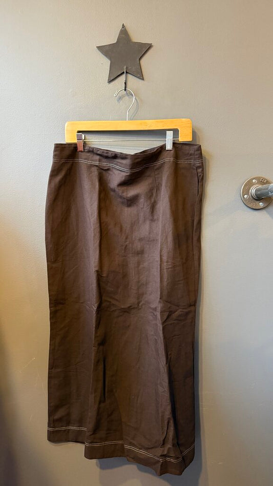 Contrast Stitch Maxi Skirt