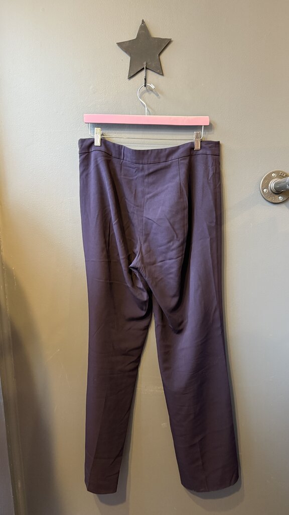 Wool Blend Wide Leg High Rise Pants