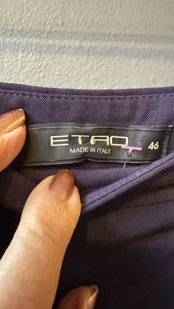 Wool Blend Wide Leg High Rise Pants