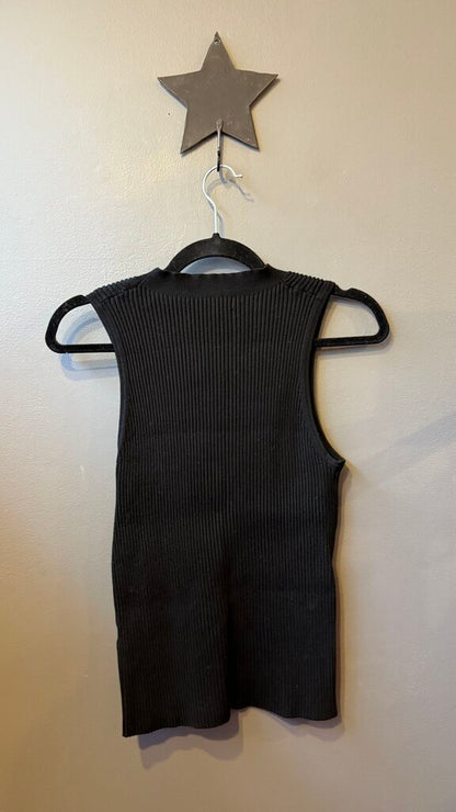 Ribbed Knit Sleeveless Top