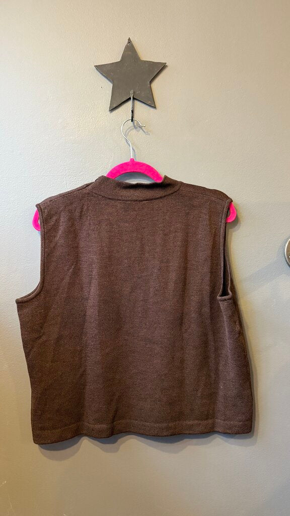 Vintage Mockneck Sleeveless Knit Top