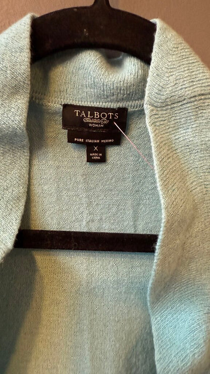 Merino Wool Ruffle Cardigan Sweater