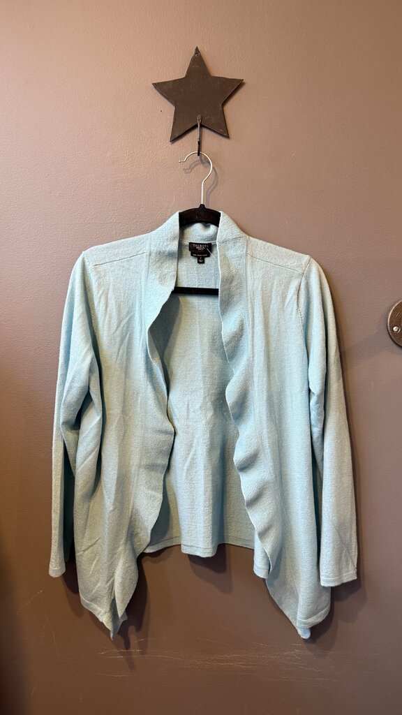 Merino Wool Ruffle Cardigan Sweater