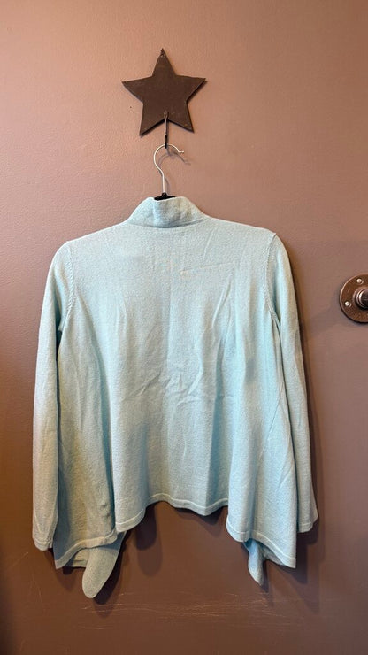 Merino Wool Ruffle Cardigan Sweater