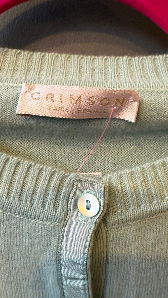 Cashmere Crewneck Cardigan Sweater