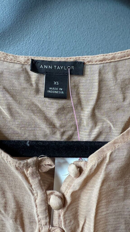 Covered Button Popover Blouse