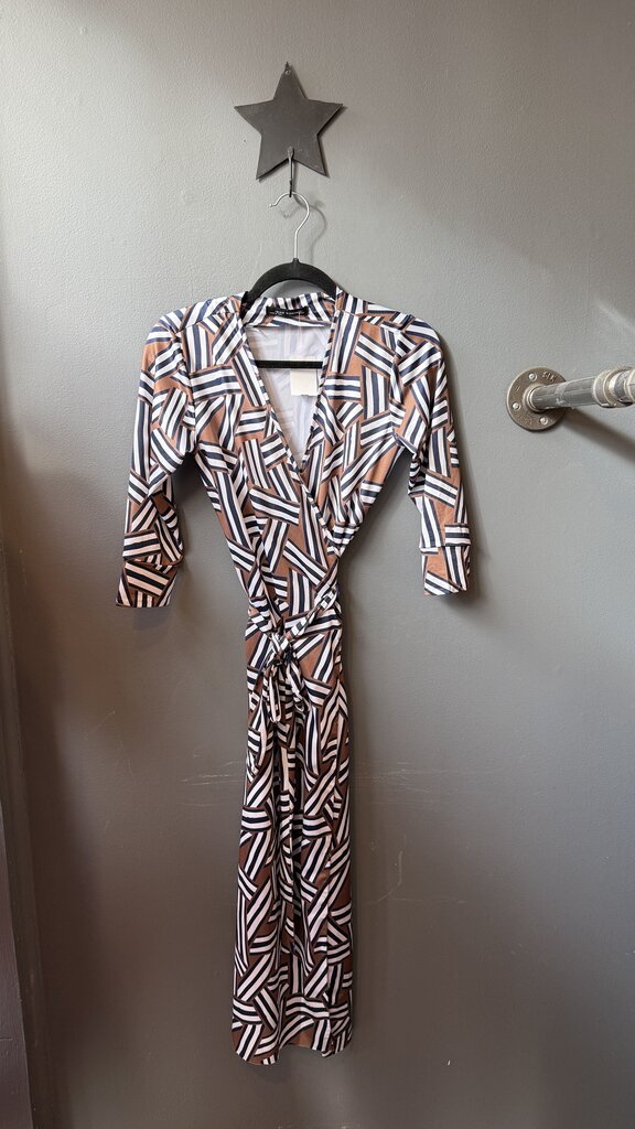 Jersey Wrap Midi Dress