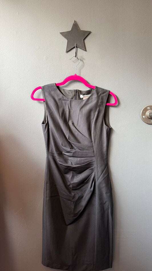 Wool Silk Ruched Sheath Dress