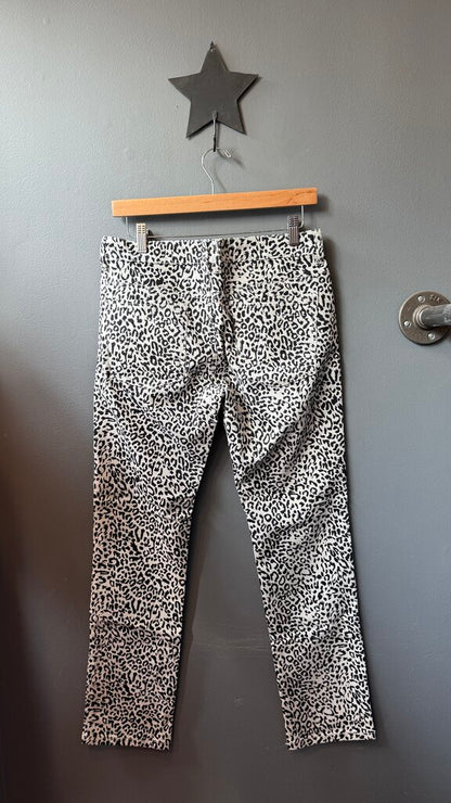 Leopard Slim Straight Jeans