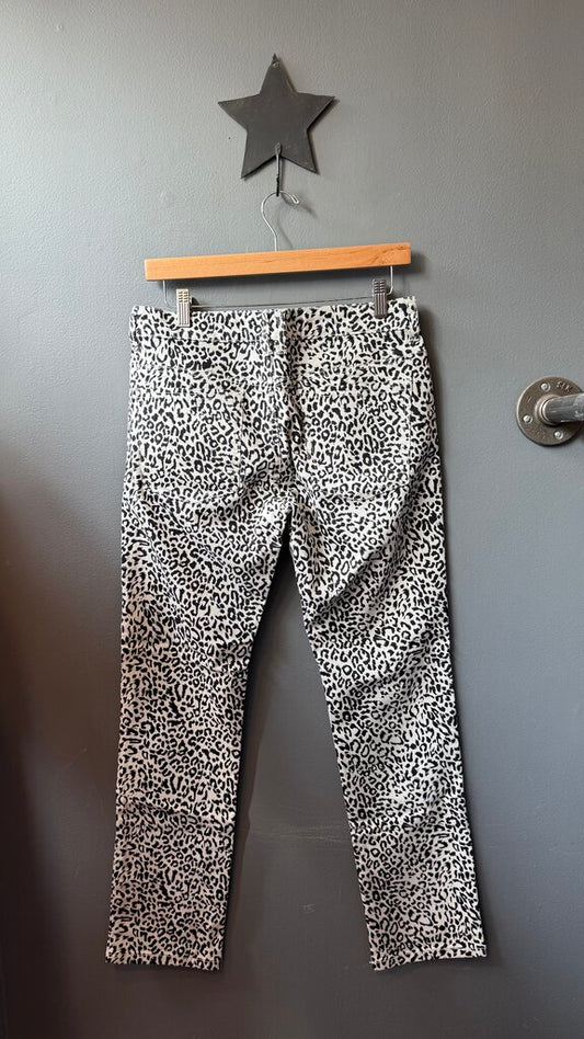 Leopard Slim Straight Jeans