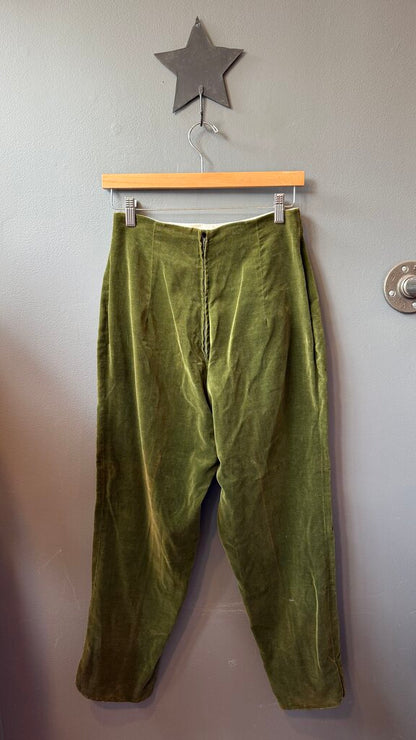 Embroidered Velvet Pants