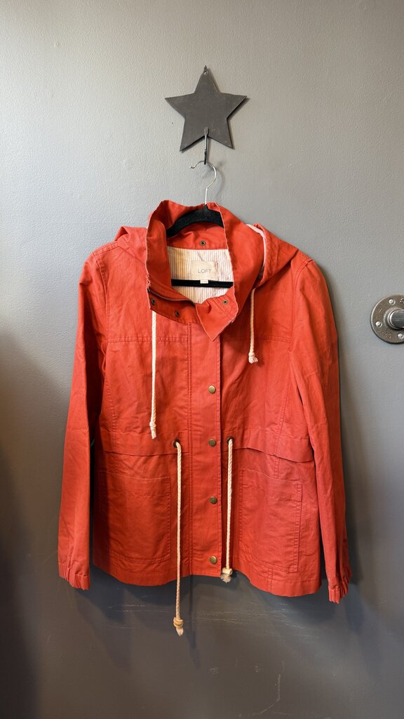 Hooded Canvas Drawstring Jacket