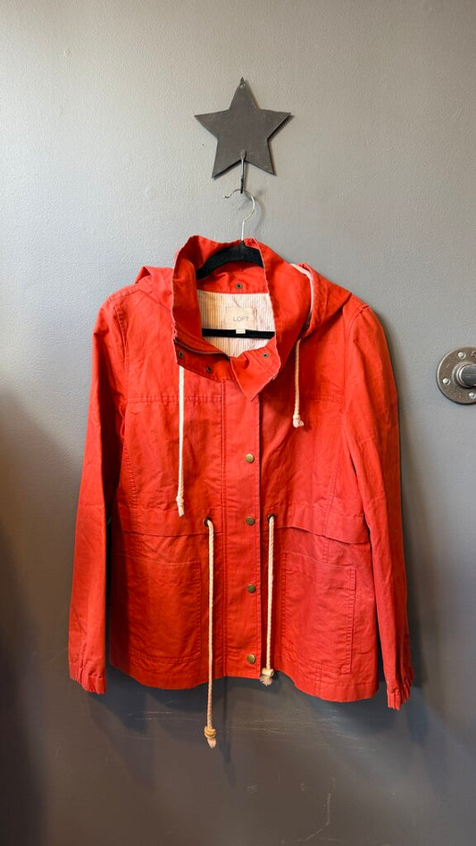 Hooded Canvas Drawstring Jacket