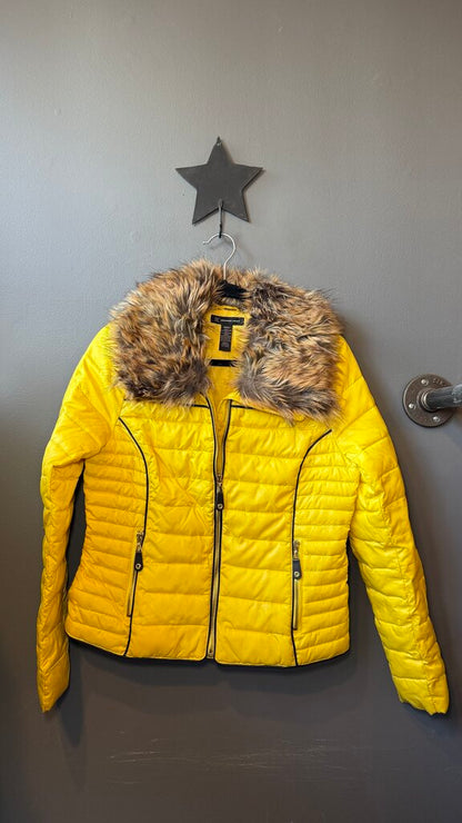 Faux Fur Collar Puffer Jacket