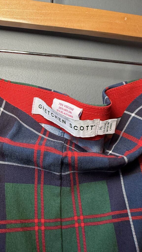 Tartan Pull On Stretch Pants