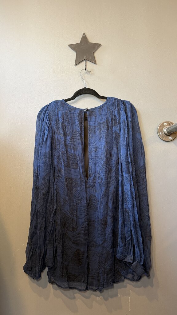 Silk Longsleeve Shift Dress