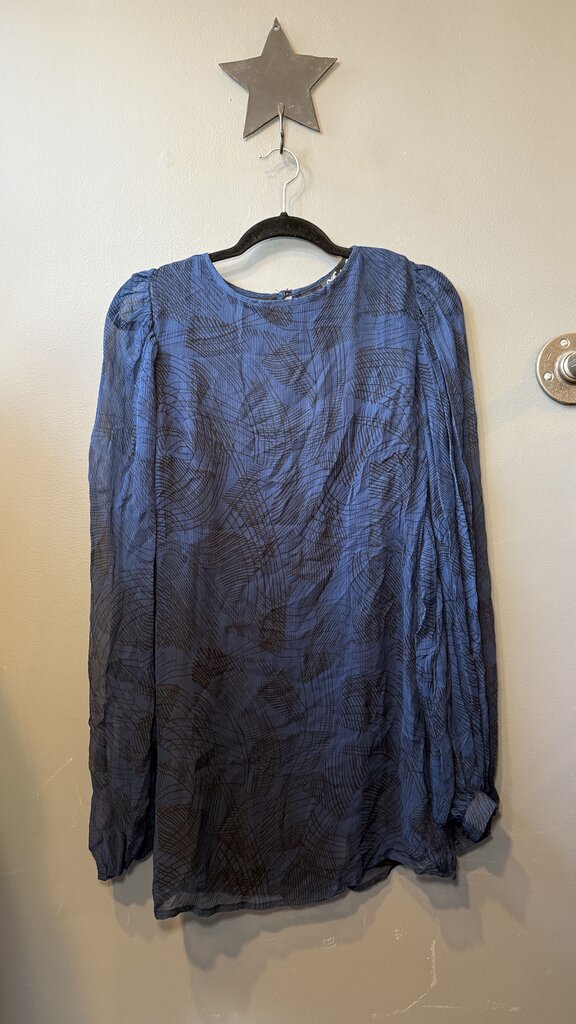 Silk Longsleeve Shift Dress