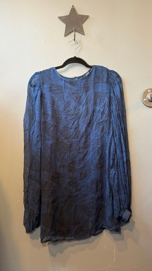 Silk Longsleeve Shift Dress