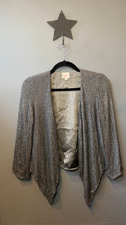 Beaded Sequin Open Jacket