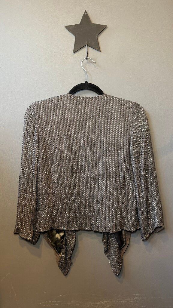 Beaded Sequin Open Jacket