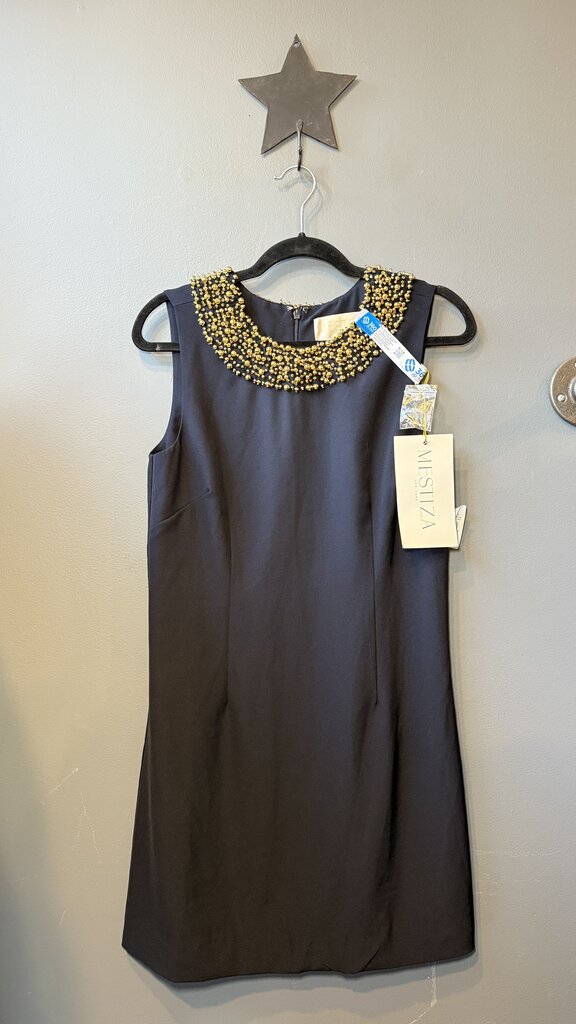 Beaded Yoke Shift Dress