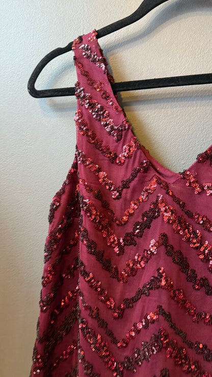 Sequin Stripe Swing Dress