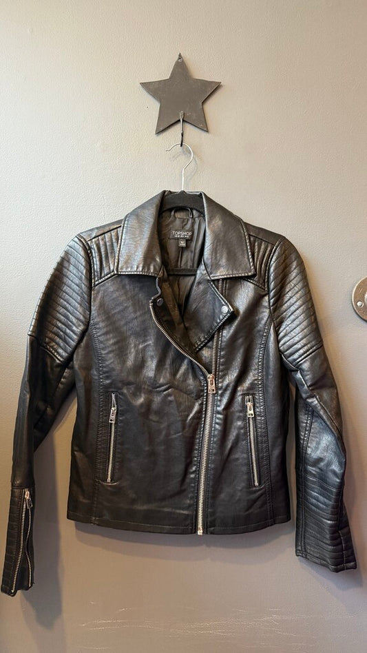 Faux Leather Moto Jacket