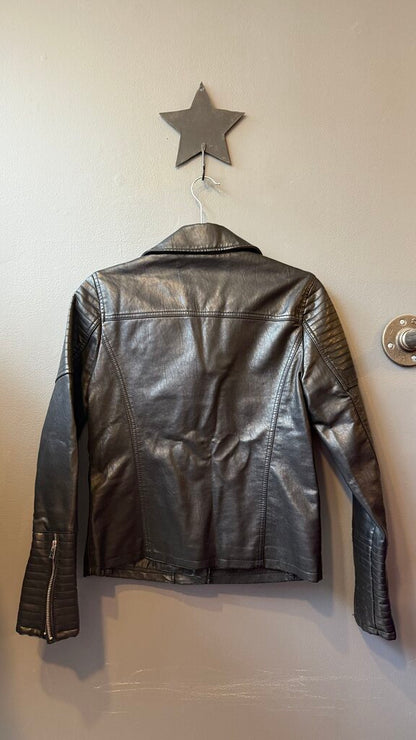 Faux Leather Moto Jacket