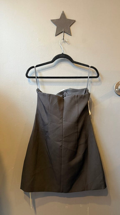 Sequin Flower Strapless Mini Dress