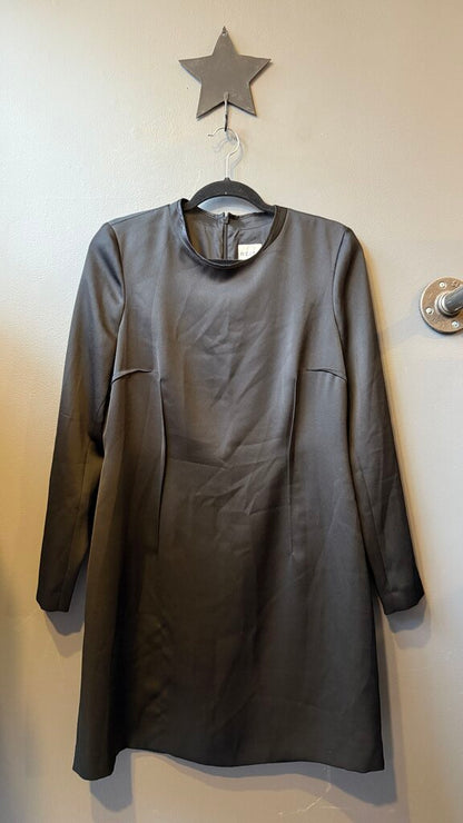 Satin Longsleeve Sheath Dress