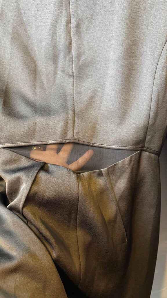 Satin Longsleeve Sheath Dress