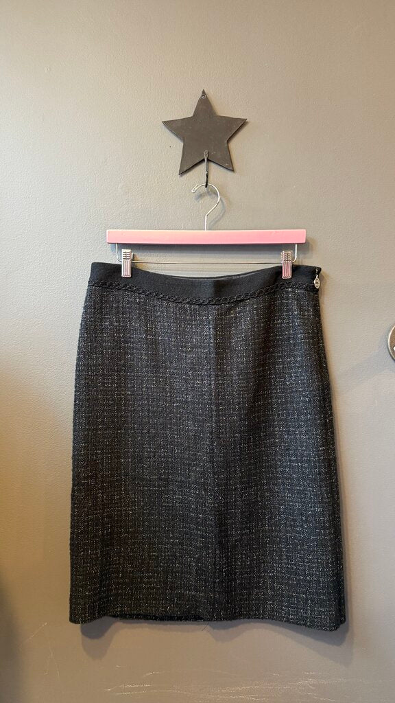 Shimmer Wool Blend Pencil Skirt