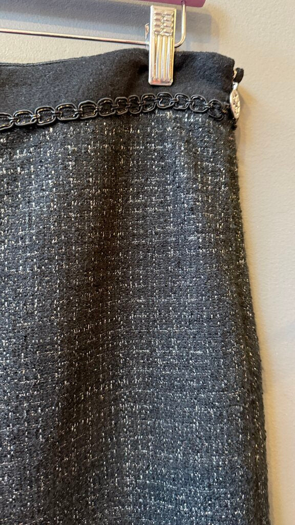 Shimmer Wool Blend Pencil Skirt