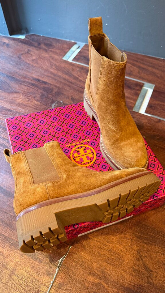 Lug Sole Suede Booties