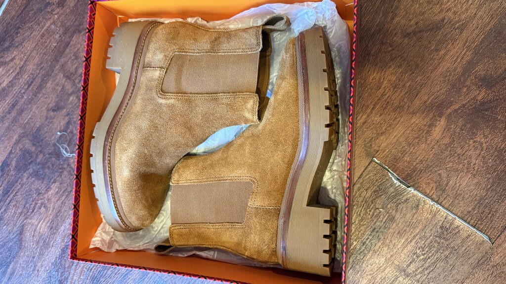 Lug Sole Suede Booties