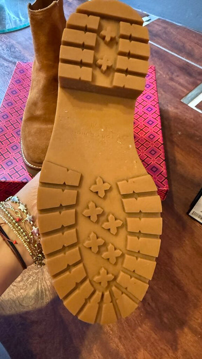 Lug Sole Suede Booties